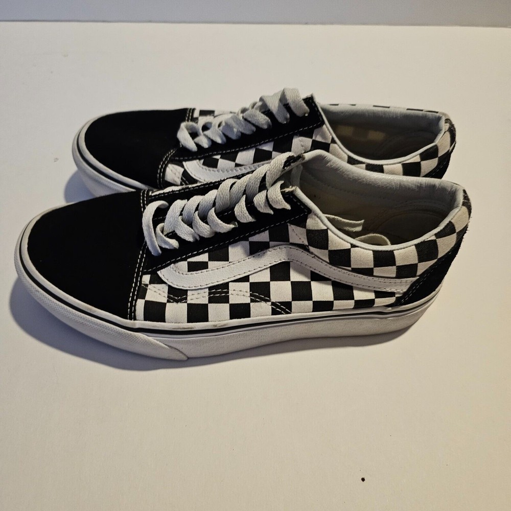 VANS Black and White Checked Sneaker Shoes Woman's and Men's Classic M6.5 W8.0
